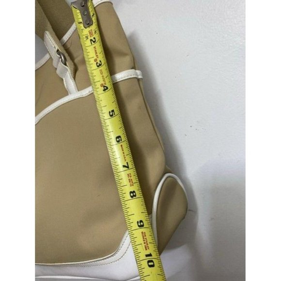 franco sarto bag white tan fabric tote - Picture 3 of 10